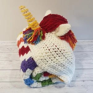 Magical 2 - in - 1 Rainbow Unicorn Hooded Blanket Crochet Pattern – Perfect Wearable Gift for Kids & Adults, Ideal for Christmas & Birthdays! - Download your crochet pattern now and start creating!