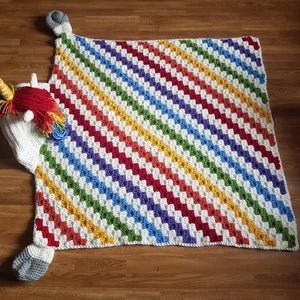 Magical 2 - in - 1 Rainbow Unicorn Hooded Blanket Crochet Pattern – Perfect Wearable Gift for Kids & Adults, Ideal for Christmas & Birthdays! - Download your crochet pattern now and start creating!